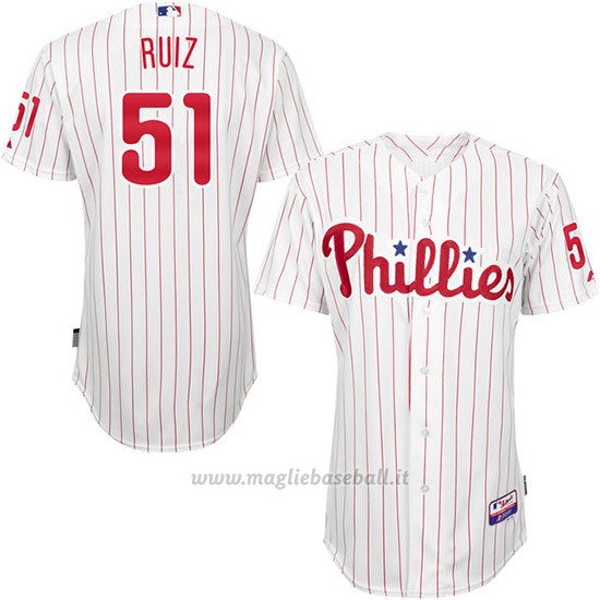 Maglia Baseball Uomo Philadelphia Phillies Carlos Ruiz Turn Back The Clock Bianco